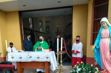 Misa en la Parroquia de San José de la Isla, del Municipio de Genaro Codina de Zacatecas.